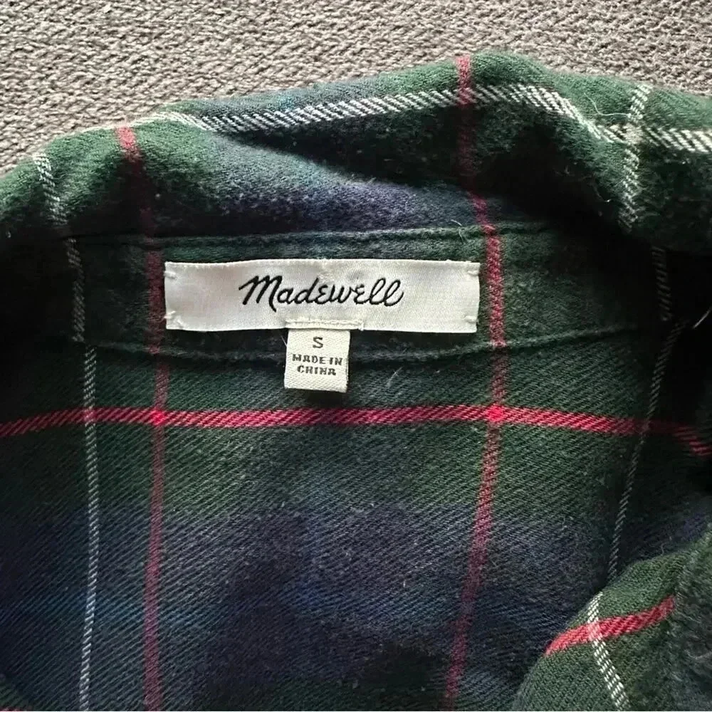 Madewell Plaid Flannel Long Sleeve Button Down Shirt Small